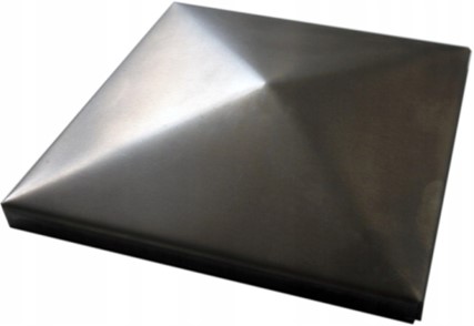 Daszek stalowy kopertowy na słupek 150x150x1 mm